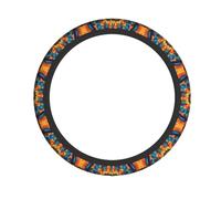 Elastic Steering Wheel Cover BROLEO Kaleidoscope Mandala Printed Fits Most Vehicles Including Sedans, SUVs, ATVs, and Trucks