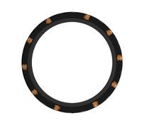 Elastic Steering Wheel Cover BROLEO Little brown bear next to the bicycle Printing Anti-Slip, Durable, Fits Most Vehicles