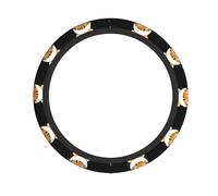 Elastic Steering Wheel Cover BROLEO Little tiger wearing a nightcap Printing Anti-Slip, Durable, Fits Most Vehicles
