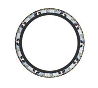 Elastic Steering Wheel Cover CLDBMD Cows in water Printed Fits Most Vehicles Including Sedans, SUVs, ATVs, and Trucks