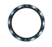 Elastic Steering Wheel Cover CLDBMD Dolphins exposed to the water Printed Fits Most Vehicles Including Sedans, SUVs, ATVs, and Trucks