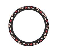 Elastic Steering Wheel Cover Japanese Sushi Black Printed And Thickened Anti-Slip Protective Cover Suitable For SUVs