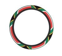 Elastic Steering Wheel Cover South Africa Flag Pattern Durable, Non-Slip, Fits Most Vehicles Including Sedans, SUVs, ATVs, and Trucks