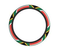 Elastic Steering Wheel Cover South African Flag Pattern Durable, Non-Slip, Fits Most Vehicles Including Sedans, SUVs, ATVs, and Trucks
