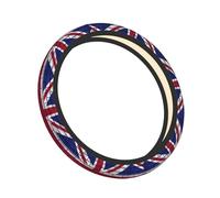 Elastic Steering Wheel Cover United Kingdom Flag On A Brick Wall Anti-Slip Breathable Stretch Steering Wheel Protective Cover Microfiber Interior Accessories Fit Most Cars (38cm/15in)
