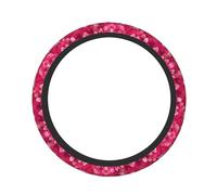 Elastic Steering Wheel Cover Valentine's Day Love Heart Printed And Thickened Anti-Slip Protective Cover Suitable For SUVs