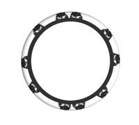 Elastic steering wheel cover Well-behaved schnauzer printed steering wheel cover suitable for cars SUVs and trucks 15-inch