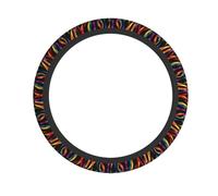 Elastic steering wheel cover WHJSHOP Colorful falling ribbons Printed comfortable and non-slip, relieves hand fatigue, suitable for cars and trucks