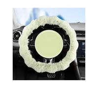 Elastic Steering Wheel Cover Winter Warm Soft Fluffy Plush Cute Non-Slip Protector Grip(Green)