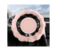 Elastic Steering Wheel Cover Winter Warm Soft Fluffy Plush Cute Non-Slip Protector Grip(Pink)