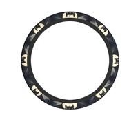 Elastic Steering Wheel Cover XBKGOHA Halloween bat Printing Fits Most Vehicles Including Sedans, SUVs, ATVs, and Trucks