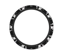 Elastic Steering Wheel Cover XBKGOHA Little gray rabbit chasing bubbles Printing Fits Most Vehicles Including Sedans, SUVs, ATVs, and Trucks