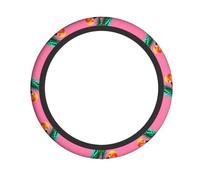 Elastic Steering Wheel Cover XBKGOHA Pineapple Flamingo Printing Fits Most Vehicles Including Sedans, SUVs, ATVs, and Trucks