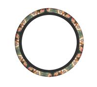 Elastic Steering Wheel Cover XBKGOHA Tiger and Lotus Flowers Printing Fits Most Vehicles Including Sedans, SUVs, ATVs, and Trucks