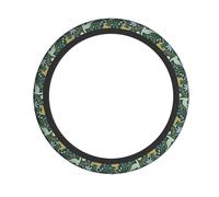 Elastic steering wheel cover YYHHAOFA Cute Dinosaur Pattern comfortable and non-slip, relieves hand fatigue, suitable for cars and trucks