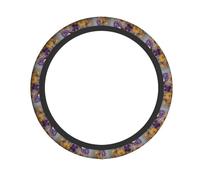 Elastic Steering Wheel Cover YYHHAOFA Dried flowers in the book Printed Anti-Slip, Durable, Fits Most Vehicles