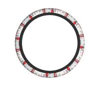 Elastic steering wheel cover YYHHAOFA I Love London Pattern comfortable and non-slip, relieves hand fatigue, suitable for cars and trucks