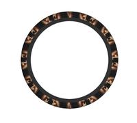 Elastic Steering Wheel Cover YYHHAOFA Little squirrel mopping the floor Printed Anti-Slip, Durable, Fits Most Vehicles
