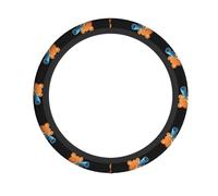 Elastic Steering Wheel Cover YYHWHJDE Little bear looking at the sky Pattern Anti-Slip, Durable, Fits Most Vehicles