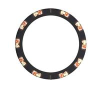 Elastic Steering Wheel Cover YYHWHJDE Little brown bear watching the moon Picture Anti-Slip, Durable, Fits Most Vehicles