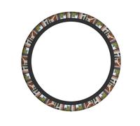 Elastic Steering Wheel Cover YYHWHJDE Puppy climbing window Prints Fits Most Vehicles Including Sedans, SUVs, ATVs, and Trucks