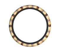 Elastic Steering Wheel Cover YYHWHJDE Snow Fox On The Hill Pattern Fits Most Vehicles Including Sedans, SUVs, ATVs, and Trucks