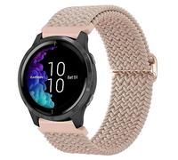 Elastic Strap for Garmin Forerunner 245/645/55 Music Watch Band for Women Men, 20mm Adjustable Soft Nylon Stretchy Band for Vivoactive 5/Vivomove LUXE/HR/Sport/Trend Pink sand