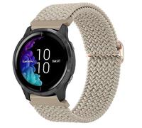 Elastic Strap for Garmin Forerunner 245/645/55 Music Watch Band for Women Men, 20mm Adjustable Soft Nylon Stretchy Band for Vivoactive 5/Vivomove LUXE/HR/Sport/Trend Milk Tea