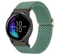 Elastic Strap for Garmin Forerunner 245/645/55 Music Watch Band for Women Men, 20mm Adjustable Soft Nylon Stretchy Band for Vivoactive 5/Vivomove LUXE/HR/Sport/Trend Green