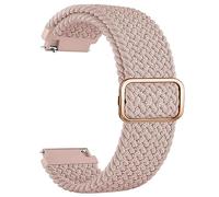 Elastic Strap for Garmin Venu Sq 2/Venu 2 Plus/Venu/Vivoactive 6/5/3/3 Music Strap, 20mm Adjustable Soft Nylon Stretchy Band for Forerunner 55/645/245 Pink sand