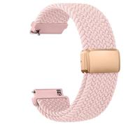 Elastic Strap for Garmin Vivomove 3/Vivomove Luxe/Vivomove Style/Vivomove Sport/Vivomove Trend, 20mm Soft Breathable Nylon Bracelet Replacement Band for Vivoactive 5 (Pink)