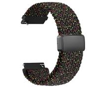 Elastic Strap for Garmin Vivomove 3/Vivomove Luxe/Vivomove Style/Vivomove Sport/Vivomove Trend, 20mm Soft Breathable Nylon Bracelet Replacement Band for Vivoactive 5 (Black/Dots)