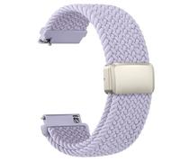 Elastic Strap for Garmin Vivomove 3/Vivomove Luxe/Vivomove Style/Vivomove Sport/Vivomove Trend, 20mm Soft Breathable Nylon Bracelet Replacement Band for Vivoactive 5 (Light purple)