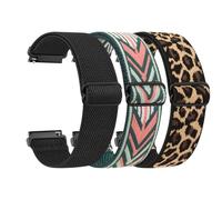 Elastic Straps for Garmin Forerunner 245/55 /Vivoactive 6/5 /3 /Venu Sq 2 Music, 20mm Quick Release Watch Strap Replacement Wristband for Vivomove HR/Vivomove Sport