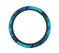 Elastic Stretch Car Steering Wheel Cover Universal 15 inch Anti-Slip Auto Steering Wheel Protector Bright Aqua Blue Turquoise Steering Wheel Covers Warm in Winter and Cool in Summer