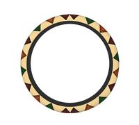 Elastic Stretch Car Steering Wheel Cover Universal 15 inch Anti-Slip Auto Steering Wheel Protector Bohemia Style Traditional African Pattern Steering Wheel Covers Warm in Winter and Cool in Summer