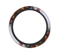 Elastic Stretch Car Steering Wheel Cover Universal 15 inch Anti-Slip Auto Steering Wheel Protector Merry Christmas House Steering Wheel Covers Warm in Winter and Cool in Summer