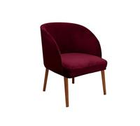 Elastic Stretch Chair Covers for Round Back Dining Chairs with Armrests, Scandinavian Style, 2PCS Claret Chiaretto, Fits 6/4/2 Seat Sizes, Dining Room Decor