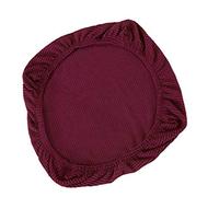 Elastic Stretch Chair Seat Cover Round Spandex Chair Covers Covers Removable Washable fit for Office Chairs,Dining Room Chairs,Bar Stools (Dark Purple)