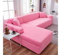 Elastic Stretch Slipcovers for L-Shaped Corner Sofas - 2-Piece Lightweight Couch Covers for Living Room, Fits 90-140cm Seats, Easy to Clean, Durable Fabric, Modern Design