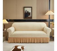 Elastic Stretch Sofa Cover 2-4 Seats, Cat-Proof, Anti-Slip & Slish Protector with Ruff Armrests, Easy to Clean, Perfect for Living Room Fur Upgrade.