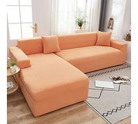 Elastic Stretch Sofa Cover for 4-Seater Sectional Couch - Fur Protector & Slipcovers for Living Room - Easy Fit with Elastic Bottom for Ultimate Furniture Protection