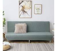 Elastic Stretch Sofa Cover without Arms 2 Seater Click Clack Sofa Bed Protector Green Matcha Universal Fit Durable Easy to Clean Modern Design