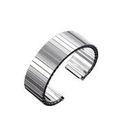 Elastic Stretch Strap Metal Watchband Stainless Steel Watch Band Expansion Bracelet For Traditional Or Smart(Silver,S22mm)