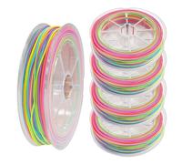 Elastic String for Bracelets, Beading Cords Threads Rainbow Color Stretchy Bracelet String Cord for DIY Jewelry Making, Bracelets, Necklaces, Crafts, Braided Hair Tie, Pony Beads(1mm, 100m)