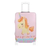 Elastic suitcases covers for luggage Washable covers for suitcases luggage protection Fit 18-32 Inch Luggage, just a girl who loves unicorns, XL 29-32 in