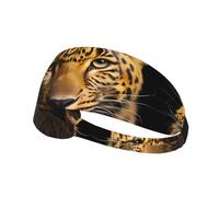 Elastic Sweat Absorbing Sports Headband Leopard Print Outdoor Sports Elastic Headband Fitness Sports Yoga Cycling Headband