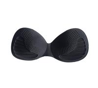 Elastic Swimsuit Padding Inserts Foam Sponge Pads Chest Cups Breast Bra Pad Bikini One-Piece Padded Women Clothes Accessories Black One Size