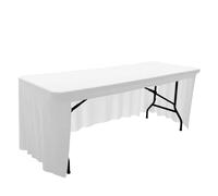 Elastic Table Cloth 4FT8FT Stretch Table Cover for Wedding Banquet Par Decor Hotel Use White Table irt & Easy to Clean 120x58x58cm