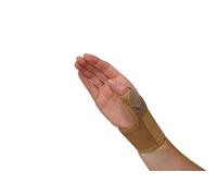 Elastic Thumb Spica, Support, Splint. Beige, Left/Right. for Sprains, Mild Joint Traumas, Arthritis, Sports Injuries, Tendinitis, Bursitis, Thumb Pain, Stabilization. Medically Approved, Large Right
